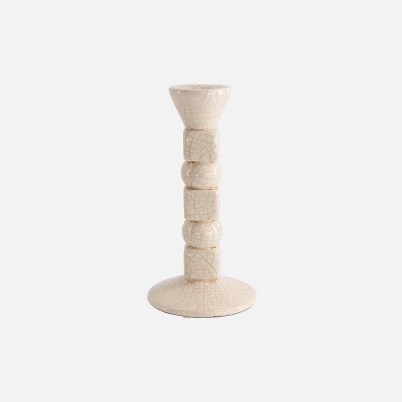 Anna Ceramic Candle Holder, Powder Rose, 20cm