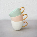 Good Morning Ceramic Cappuccino & Tea Cup Ø11 cm – Old Pink