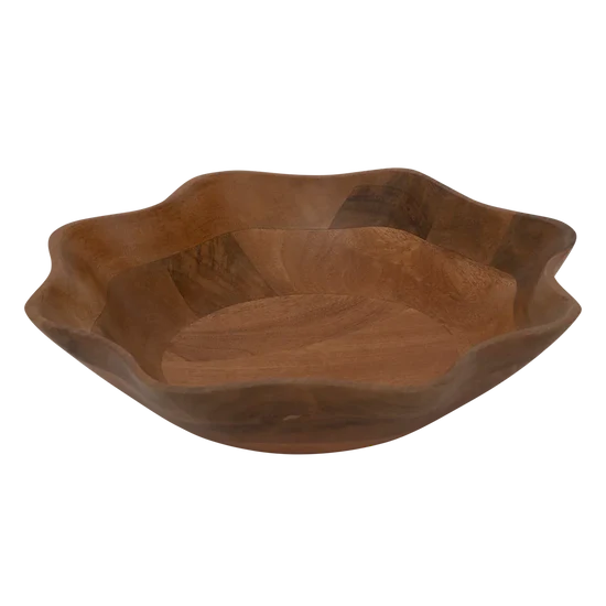 Bonnie Handcrafted Mango Wood Serving Bowl – Golden Oak