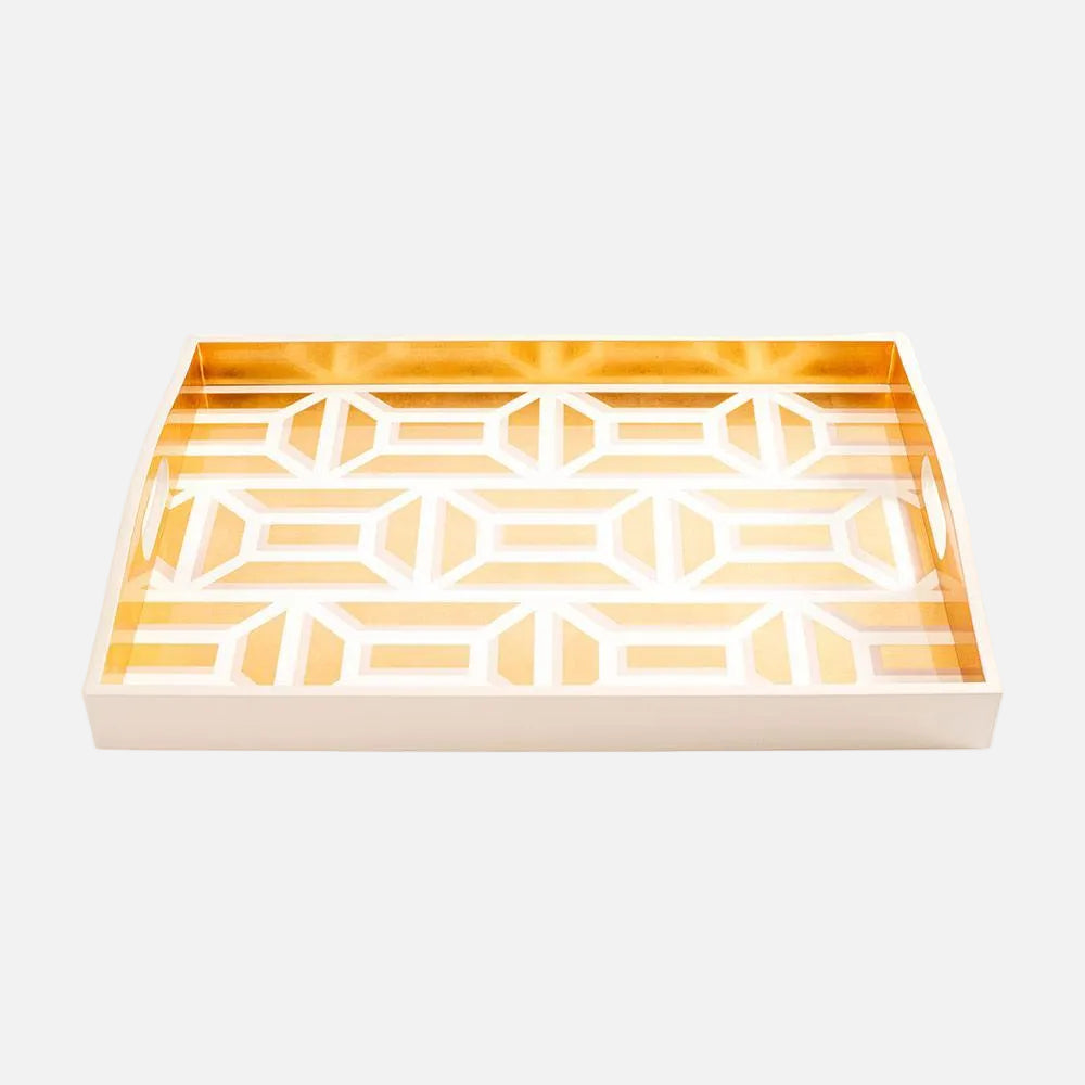 Garden Gate Lacquer Large Rectangle Tray