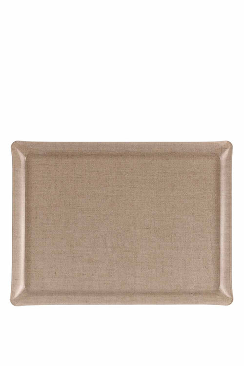 Linen Acrylic Tray, Natural, 60x45cm