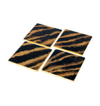 Caspari Lacquer coaster set-Go wild