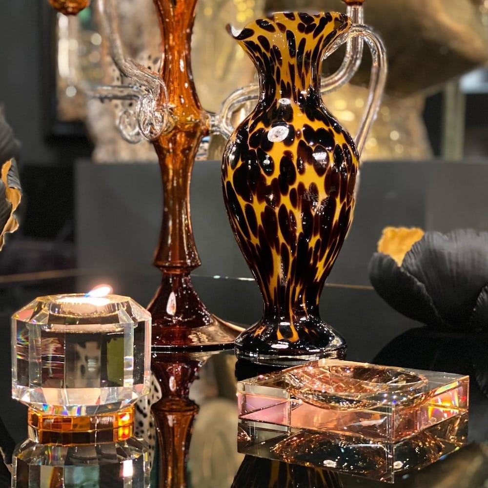 Abhika Crissy Candle Holder – Amber