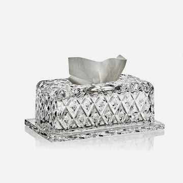 Clear Rectangular Tissue Holder with Base