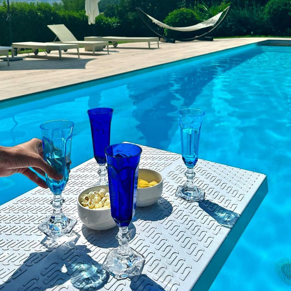 Dolce Vita Acrylic Champagne Flute, Turquoise