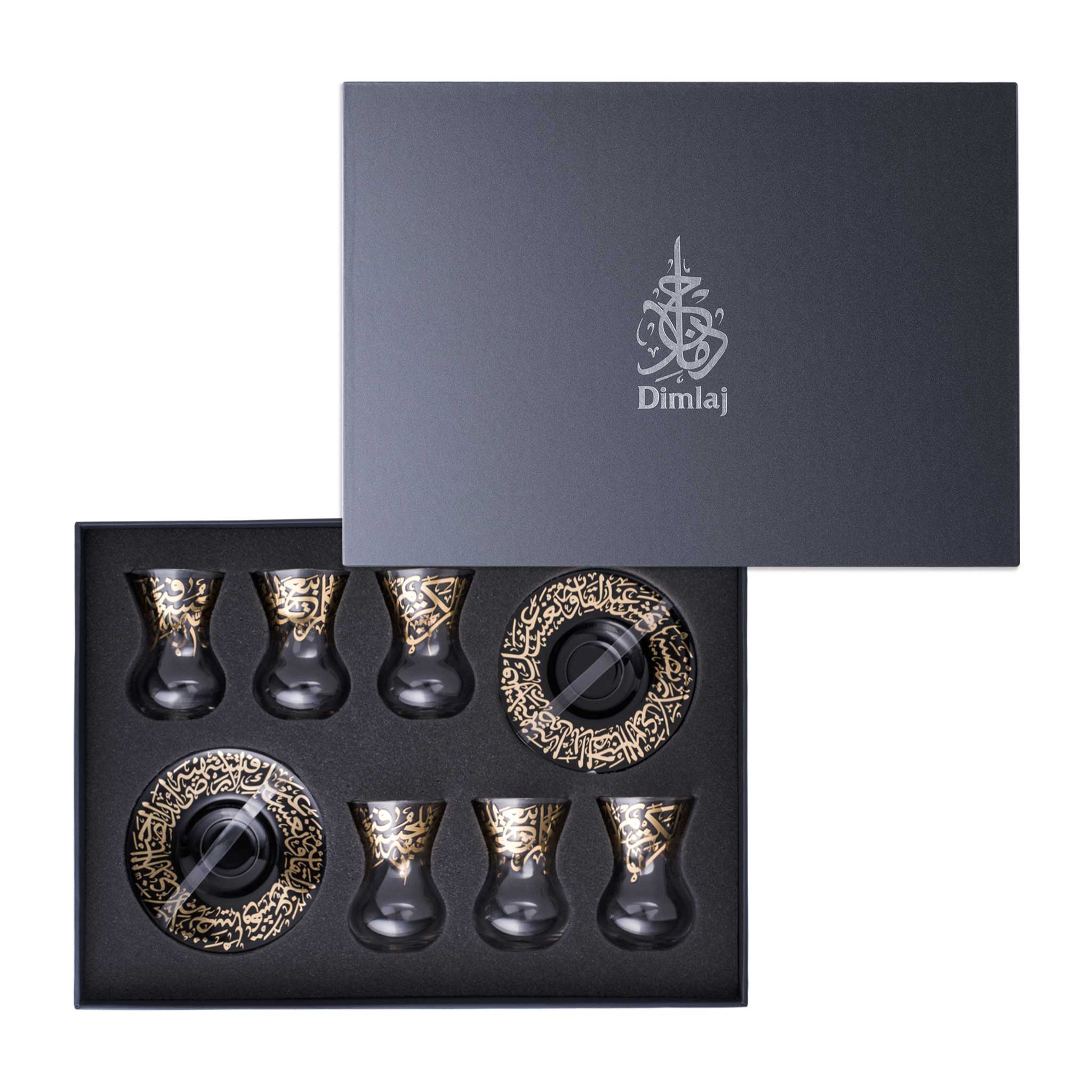 Dimlaj Kareem Set of 6 Pcs Tea Cups and Saucers (Gold) - Premium Tea Cups from Kareem By Dimlaj - Just $375! 