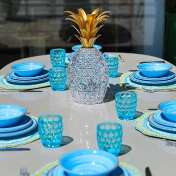 Lente White & Turquoise Acrylic Tumbler