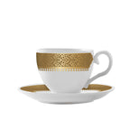 Dimlaj Cordoba Set of 6 Pcs Turkish Coffee Cups and Saucers (22K) gold gilded