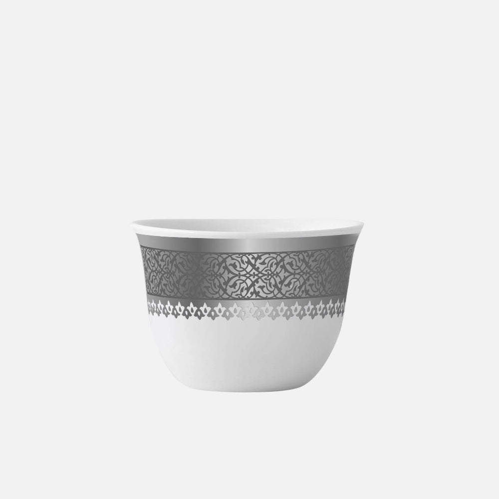 Dimlaj Cordoba Set of 6 Pcs Gahwa Cups (Platinum)