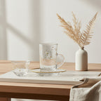 Dimlaj Touch Glimmer Set of 18 Pcs Assorted Drinkware Gold