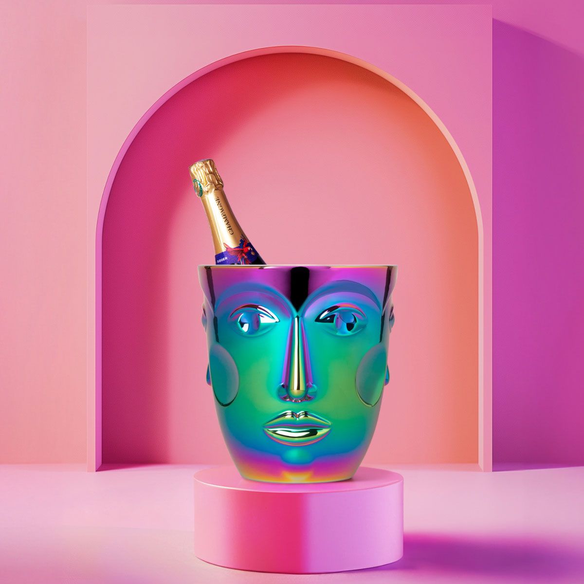 Ice Bucket Prometheus, Rainbow Blue-Green