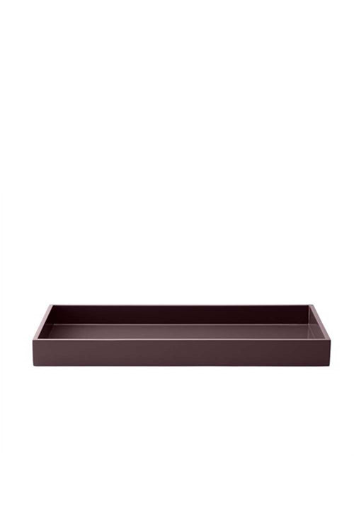 LUX Lacquer Tray, Burgundy, 38x19x3.5cm