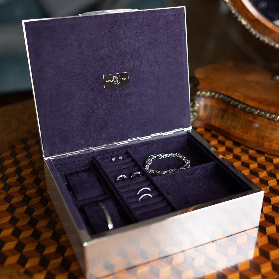 Silver Large Watch Jewellery and Legacy Box