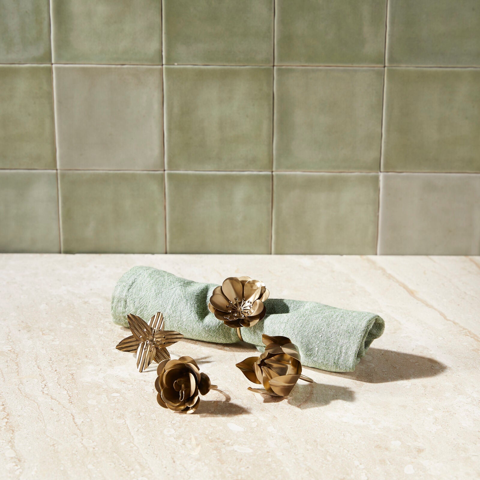 Botanical Napkin Rings – Set of 4