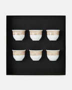 Barocco Beige Porcelain Espresso Cups – Set of 6
