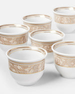 Barocco Beige Porcelain Espresso Cups – Set of 6