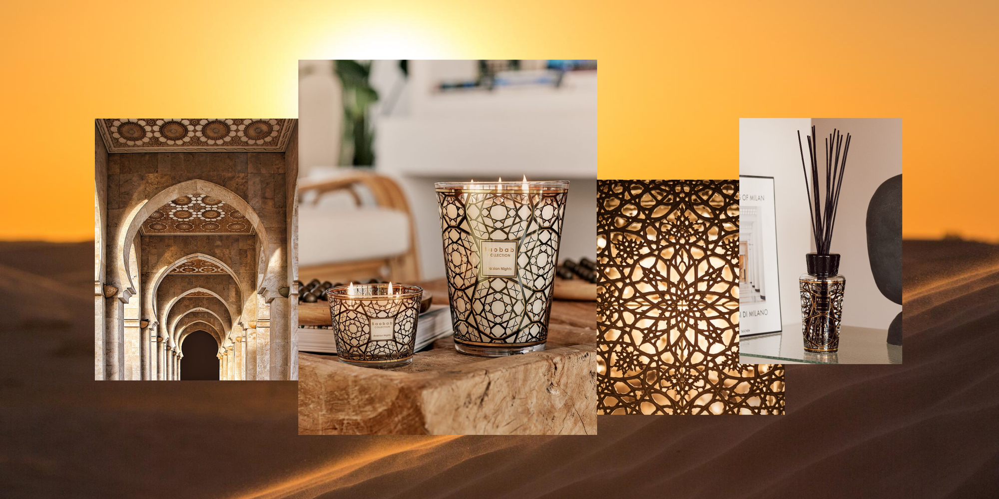 شمعة معطرة فاخرة برائحة ألف ليلة وليلة من باوباب - بحد أقصى 16