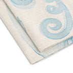 Athenee Peacock Napkins – Light Blue Set of 2