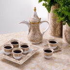 Barocco Beige Porcelain Espresso Cups – Set of 6