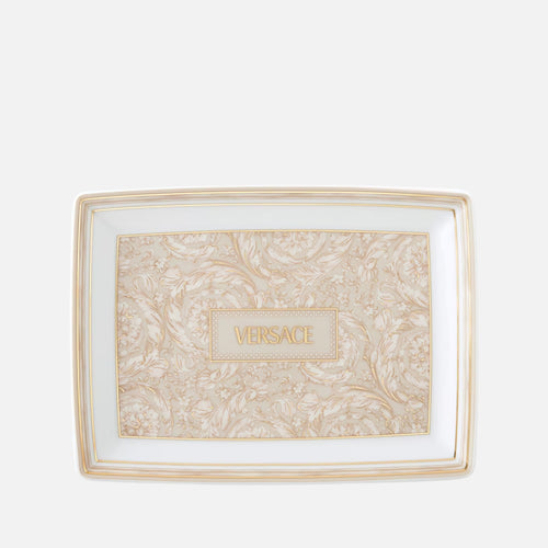 Barocco Beige Platter – Porcelain Rectangular Tray