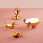Brass Frog Bowl with Amethyst Eyes – Handcrafted Home Décor