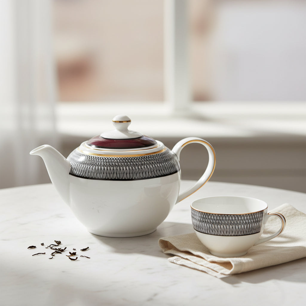 Burgundy Teapot 1L G.B.
