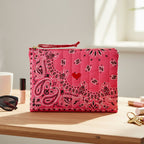 Call It Pochette Zippée Matelassé - Coeurstrawberry/ Real Red Quilted Zip Pouch