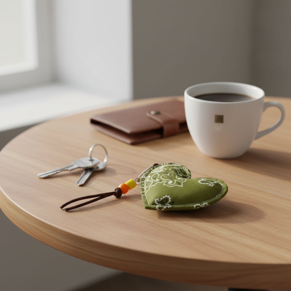 Call It Porte-Clés - Coeur Bronze/Vert Week-End Key Ring