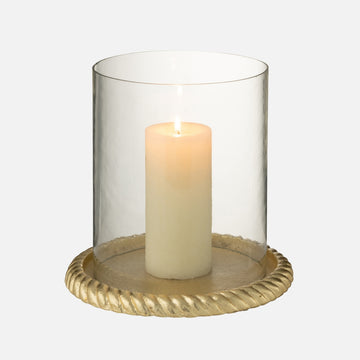 Gold Aluminium Candle Holder – Large Decorative Home Accent