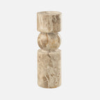 Candle Holder Marble Beige – Large Stone Pillar Holder