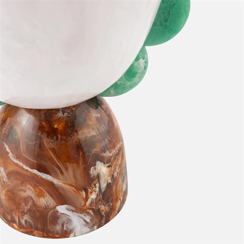 Como Scalloped Urn - Marbleized Acrylic
