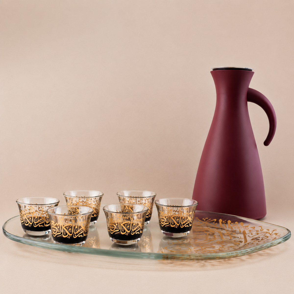 Dimlaj Kareem Set of 6 Pcs Gahwa Cups (22K) gold gilded