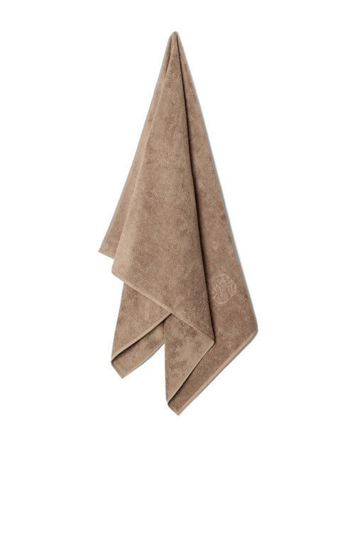 Damask Terry Bath Towel, Walnut 70x140cm