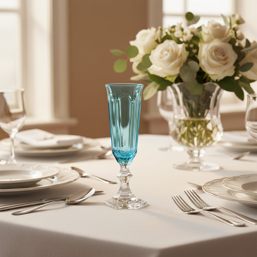 Dolce Vita Turquoise Acrylic Champagne Flute