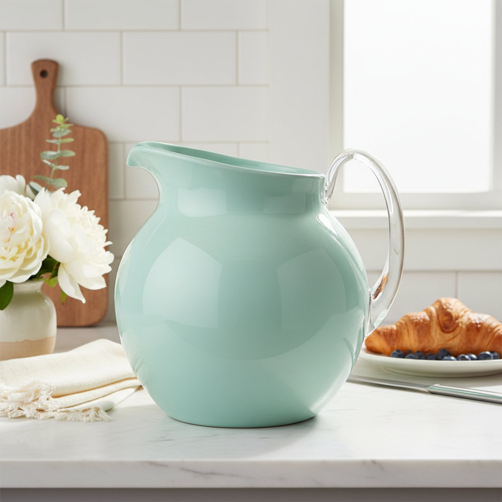 Palla Sea Water Gloss Acrylic Pitcher – Enamel Look