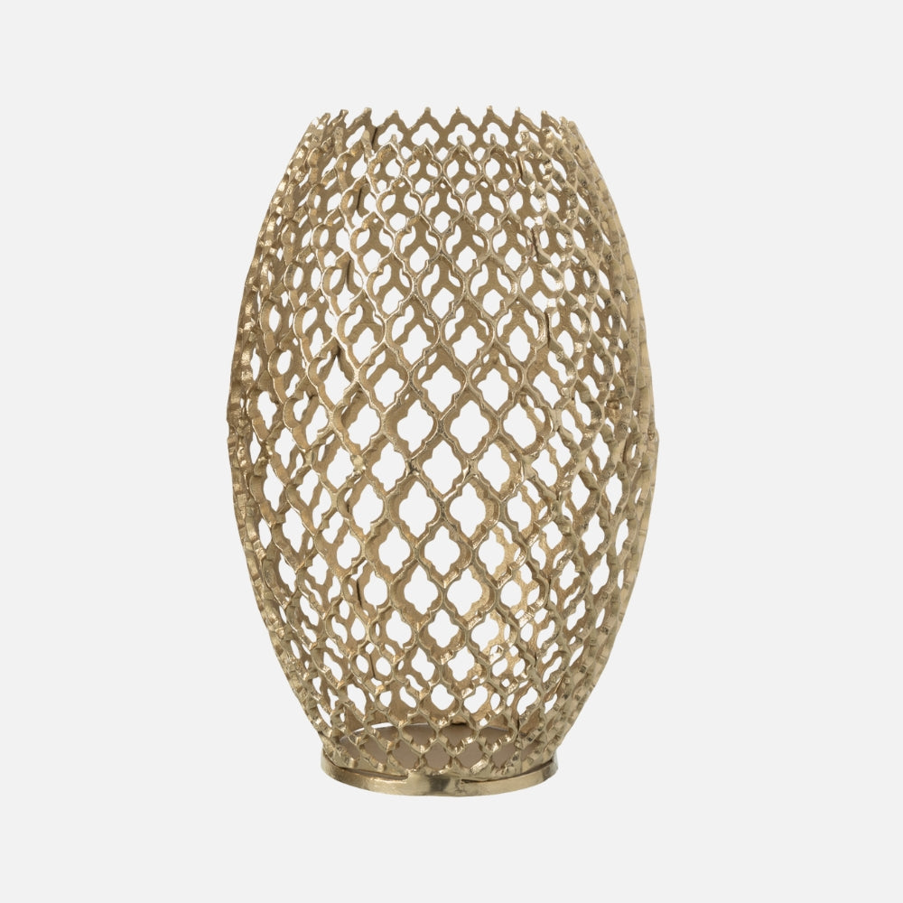 Small Gold Aluminum Floor Vase – Modern Decorative Vase