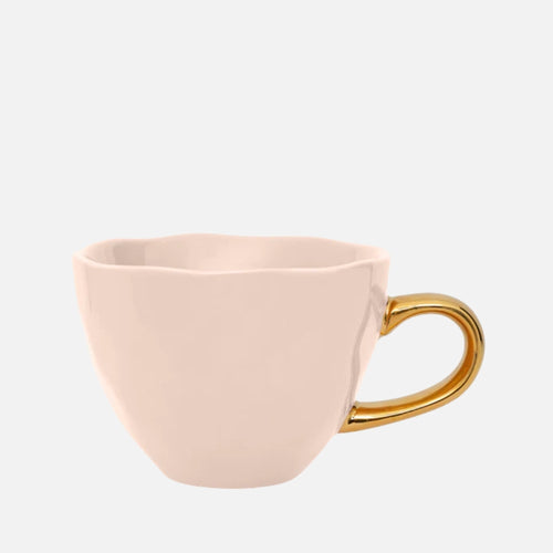 Good Morning Ceramic Cappuccino & Tea Cup Ø11 cm – Old Pink