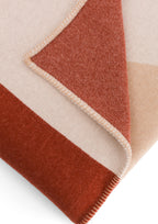 Roma Merino Wool Throw in beige & pink
