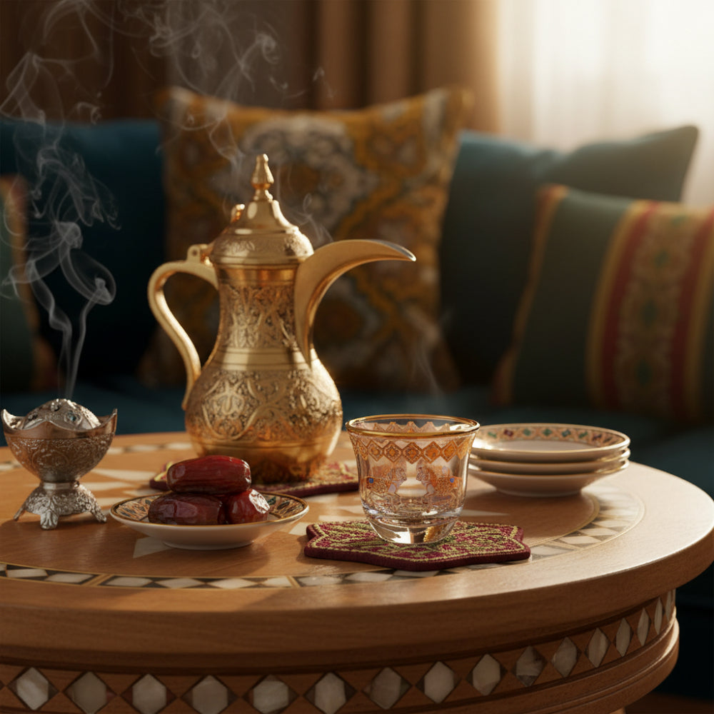 Horse Amber Gawa Coffee Cup Set – 6 Pcs 80 ml