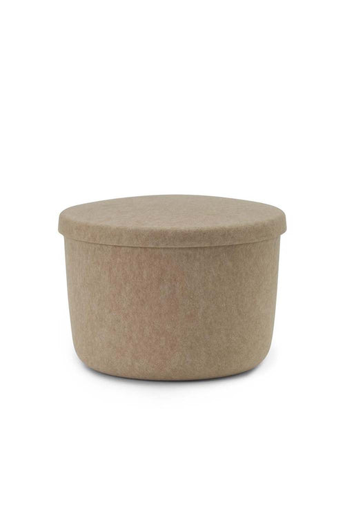 Hide Storage Pouf Small, Sand