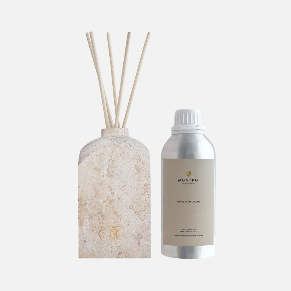 Himalayan Orchid Reed Diffuser – Nero Marquina Marble Vessel