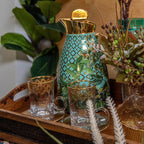 Horse Amber Tea Cup Set – 6 Pcs with Saucers  120 ml