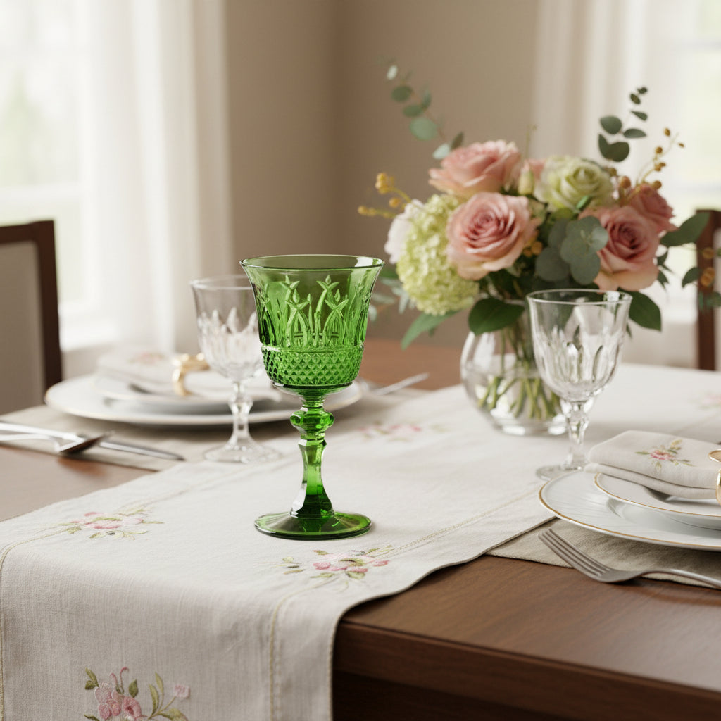 Nuova Italia Green Acrylic Wine Glass