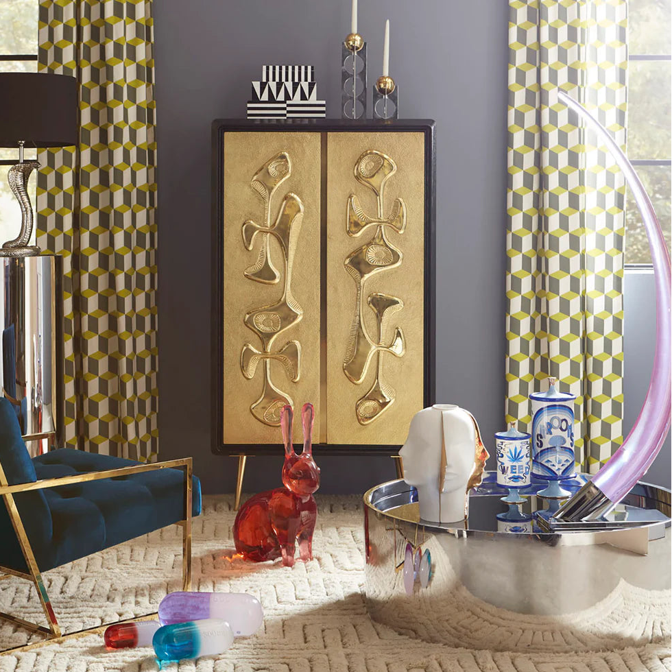 Atlas Split Vase - Matte Porcelain & Gold