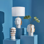 Atlas Split Vase - Matte Porcelain & Gold