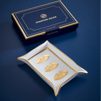 Lips Valet Tray - Porcelain Catchall with Gold Accents
