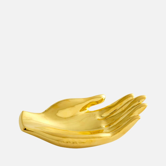 Brass Hand Bowl – Polished Sculptural Catchall