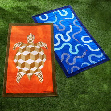 Eden Beach Towel – Serpent Print Cotton