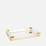 Jacques Small Tray - Clear Acrylic & Brass