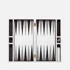 Op Art Backgammon Set - Black & White Lacquer Game Box